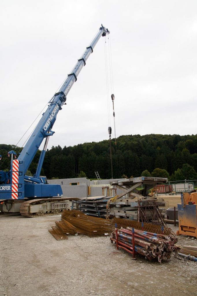 Baustelle des neuen Firmensitzes Kellererbau Anthering