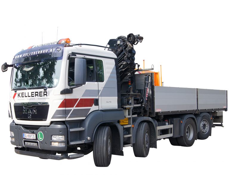 4 Achser LKW mit Mittelkran Kellerer Anthering Salzburg