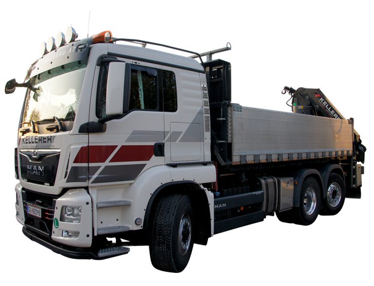 LKW Kellerer Anthering Salzburg Transporte Baustofflieferungen Kranarbeiten