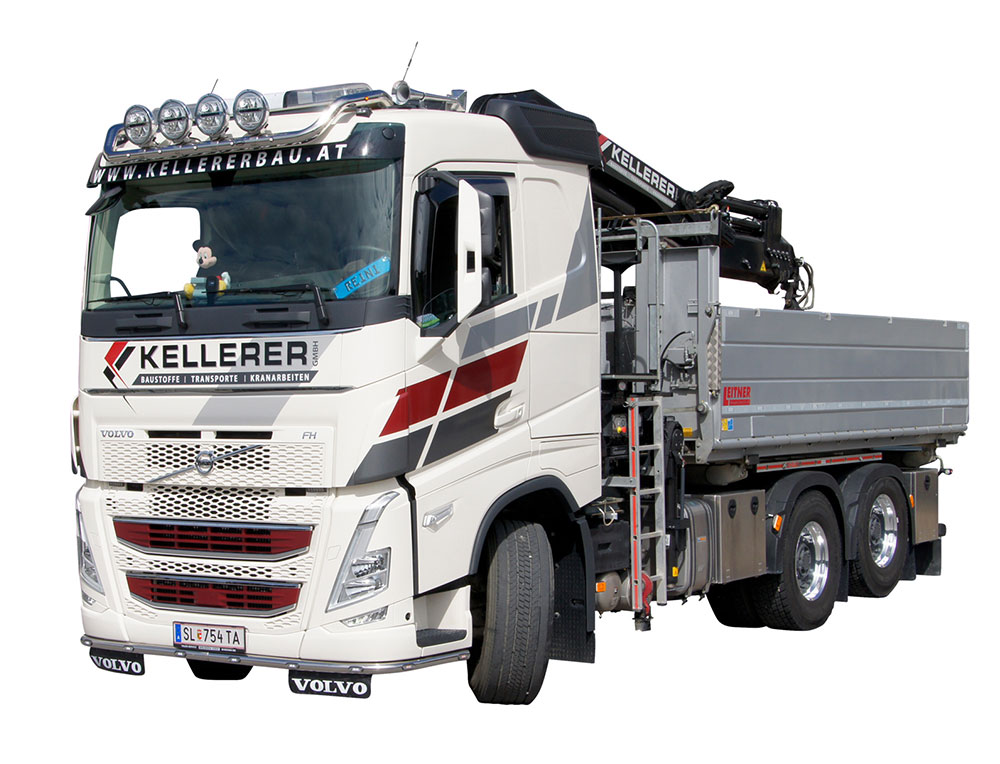 LKW 3_Achs mit Kipper und Kran - Kellererbau Gmbh Salzburg Anthering