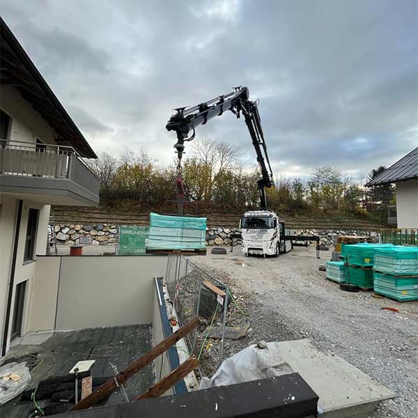 Baustellenanlieferung